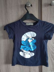 smurf t shirt size 2-3 years old