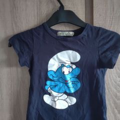 smurf t shirt size 2-3 years old