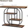 Narrow Console Table for Hallway, 110 cm Hallway Table, 4-Tier Industrial Display Image 2