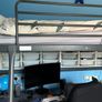 svarta loft bed and desk Image 2