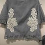 top Bnwt gingham navy & white short sleeved button back top Lenny .B size 1 (8-10) Image 3