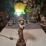 Vintage large woman statue lamp Image 2