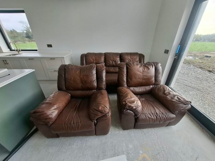 Premium Harvey Norman Leather Recliner Sofa