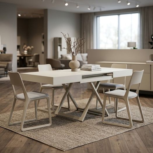 SANNA 2-in-1 Transforming Table | Height-Adjustable & Extendable Coffee to Dining Table