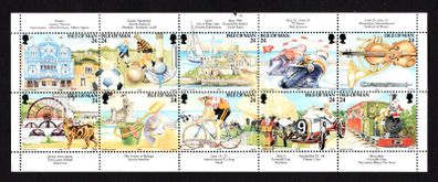 1992 Isle of Man Manx Tourism Century, Commemorative Stamps Booklet Sheetlet Mint Never Hinged (MNH)
