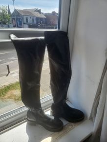 Over the knee black boots never used tried on in house.