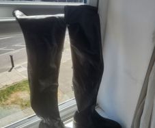 Over the knee black boots never used tried on in house.