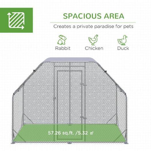 Large outdoor chicken run