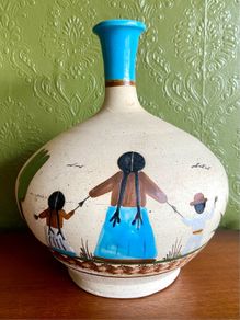 Vintage Folk Art Vase