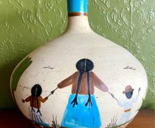 Vintage Folk Art Vase
