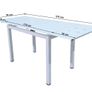 Extendable Glass Dining Table Set for 6 Image 3