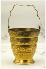 Mid Century Ice Bucket Gold Washed EPNS