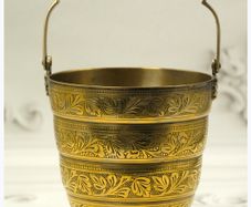Mid Century Ice Bucket Gold Washed EPNS