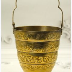 Mid Century Ice Bucket Gold Washed EPNS