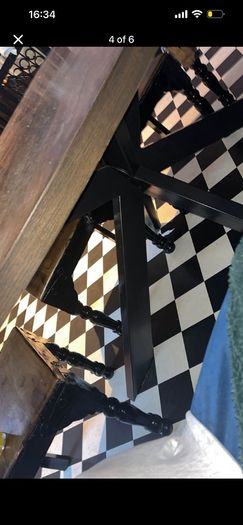 dark wooden kitchen table
