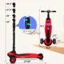 3 Wheels Kids Scooter for 5+ Years Old Boys Girls Teenager Foldable 4 Adjustable Handlebar from 32" - 40" Wide Flashing LED Wheels Image 6