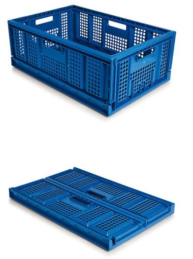 Collapsible stackable storage crate