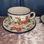 Boleslawiec pottery- cups and saucers Image 3