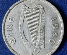 Eire 1940 Half Crown Silver Coin