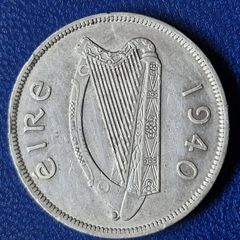 Eire 1940 Half Crown Silver Coin