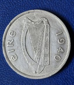 Eire 1940 Half Crown Silver Coin
