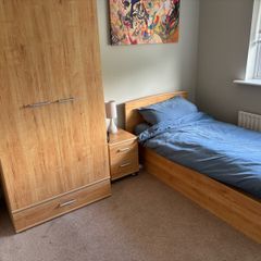 Gautier bed, wardrobe, and locker