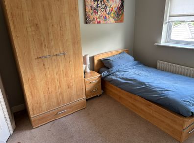Gautier bed, wardrobe, and locker