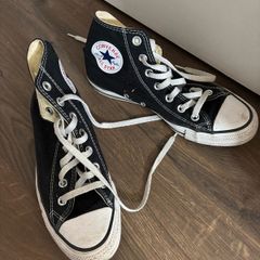 Converse high top trainers black white chucks size UK5.5