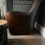 Natuzzi Brown Leather Armchair Image 5
