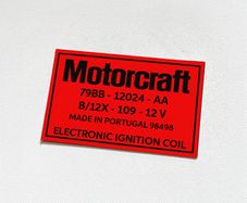 Motorcraft Coil Decal/Sticker for Ford Escort - Anglia - Capri - Cortina -Sierra