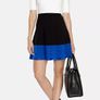 Karen Millen Black, Blue and White Knit Skater Dress Image 2