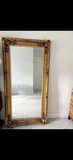 Large Ornate Gold Rectangular Mirror