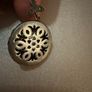 925 Sterling Silver Ottoman Style Pendant Green Stone & Crystal Detail Image 2