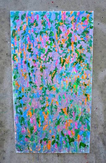 Broken Flowers Work #30  Large Original Abstract Painting 50x90cm