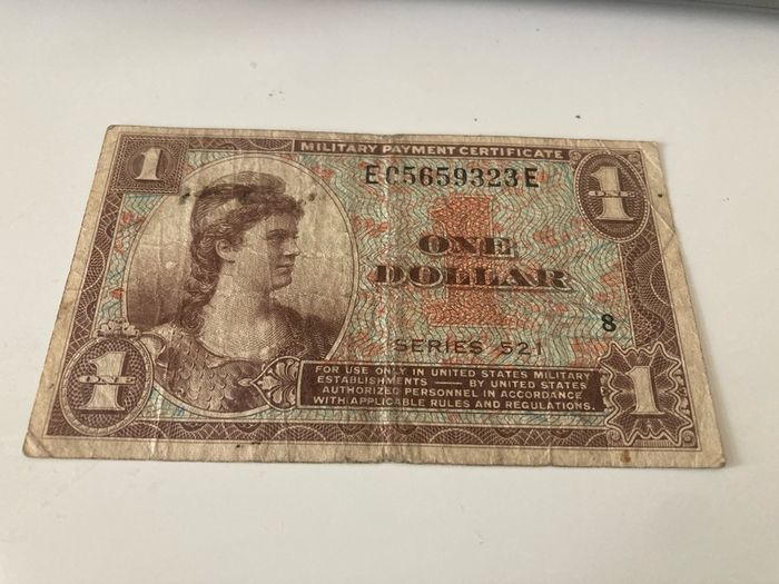 USA 1 Dollar Military Payment Certificate Serie 521