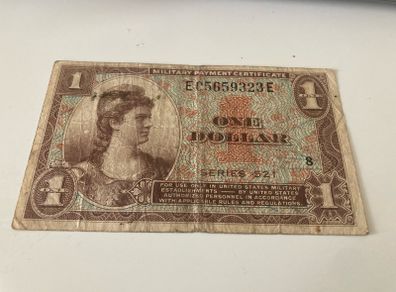 USA 1 Dollar Military Payment Certificate Serie 521