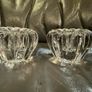 Lot of 2 Waterford Crystal Round Ball Taper Candle Holders Image 3