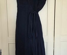 Mango navy wrap dress