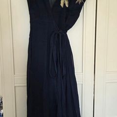 Mango navy wrap dress