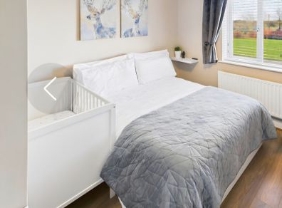 Bed frame with pull out storage