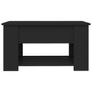 Coffee Table Black 79x49x41 cm Engineered Wood Image 4