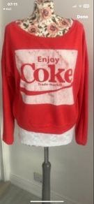 sweatshirt Coke a cola merchandise sweatshirt size small