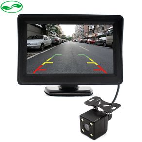 4.3 inch Car Rearview Mirror Monitor Rear View Camera CCD Video Auto Parking Assistance LED Night Vision Reversing Car-styling