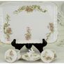 Vintage Limoges France Porcelain Vanity Tray & Ring Holder Pair Trinket Boxes Image 2
