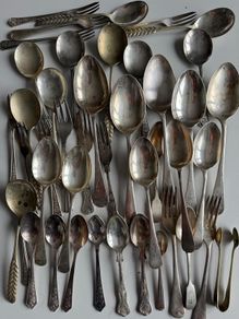 Bundle of 42 Vintage Silver-Plated Cutlery Pieces - Newbridge, Dixon & More