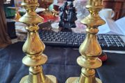 Beautiful Pair of Victorian Brass Candlesticks, Postage Available or collection
