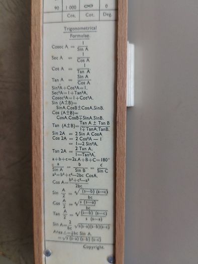 Vintage "Unique" Legible Slide Rule Model 95 C with Original Box  Made in England