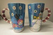 Snowman Ceramic Mugs Vintage.