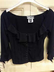 Black Frank Lyman evening top Size 10