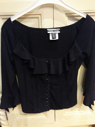 Black Frank Lyman evening top Size 10